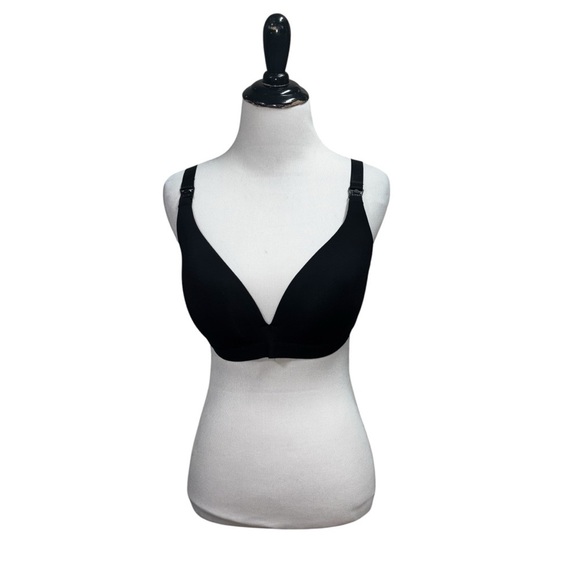 Prima Valentina Women's Size 38D Nursing Bra Wireless Black Adjustable - Picture 1 of 6
